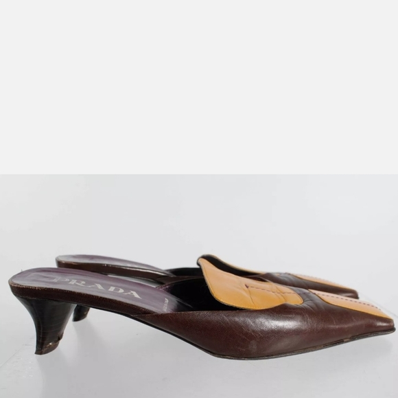 Prada Purplish Slip On Square Toe Mules shoes - Picture 3 of 7